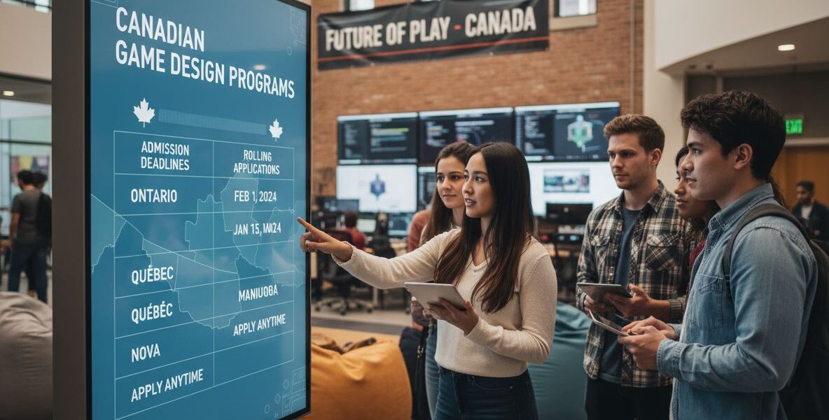 Admission Deadlines and Rolling Applications for Game Design Programs Across Provinces